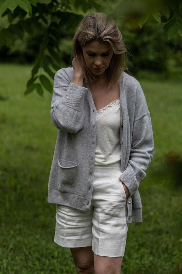Grey buttom-up cardigan
