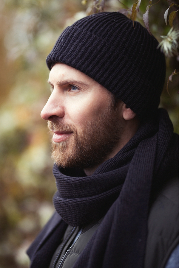 Brown fisherman beanie hat