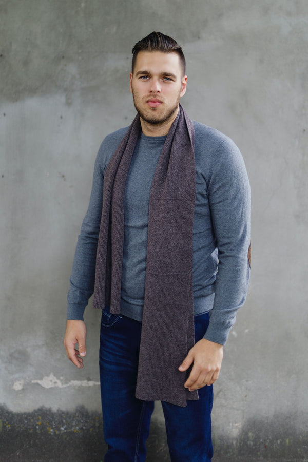 Light brown classic men’s scarf