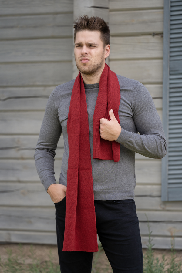 Red classic men’s scarf