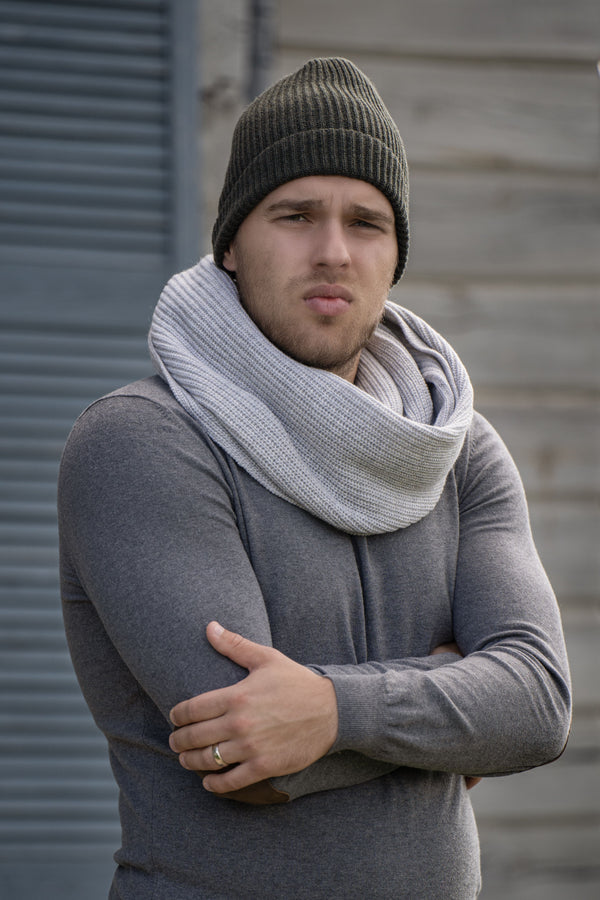 Graphite infinity scarf - snood