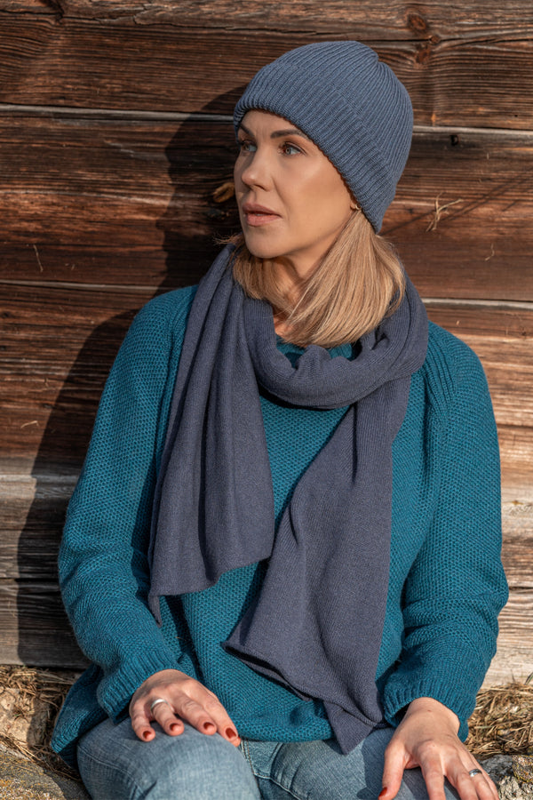 Jeans blue fisherman beanie hat